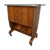 Mid -Century walnut trolley 1950s