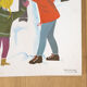Affiche scolaire Nathan 1966 face 1 Les marrons chauds et face 2 Hiver Bonhomme de neige