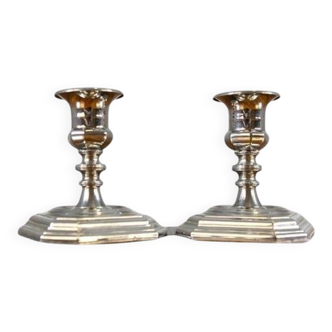 20th-Century Metal Candlesticks, 1950s, Set of 2