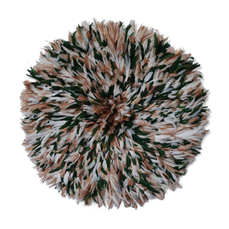 Juju hat speckled beige, white and green of 60 cm