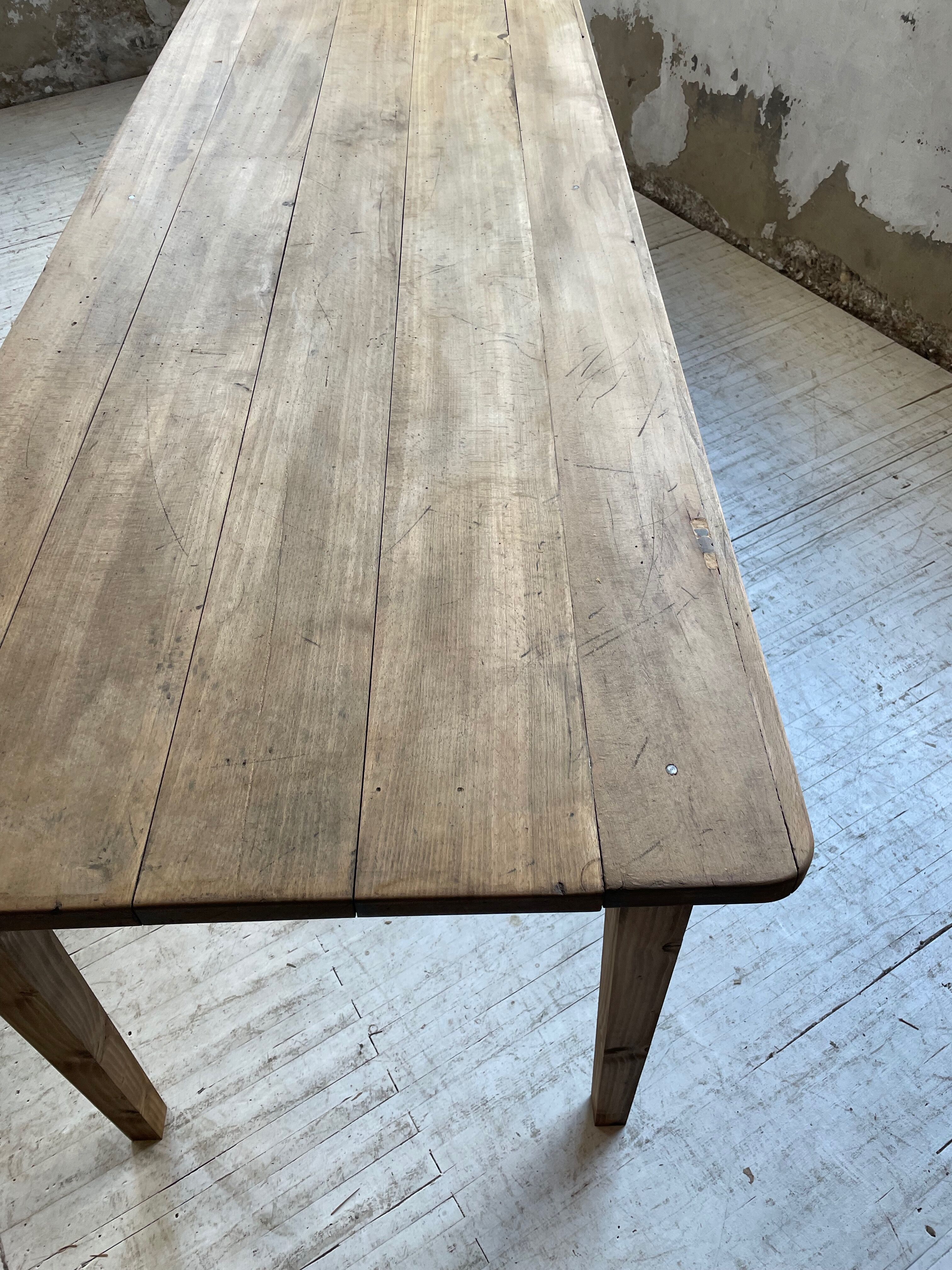 XL farmhouse table in beech and pine 3m