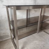 Seventies brushed metal console