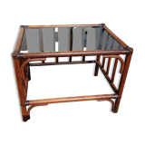 table d'appoint en rotin