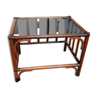 rattan side table