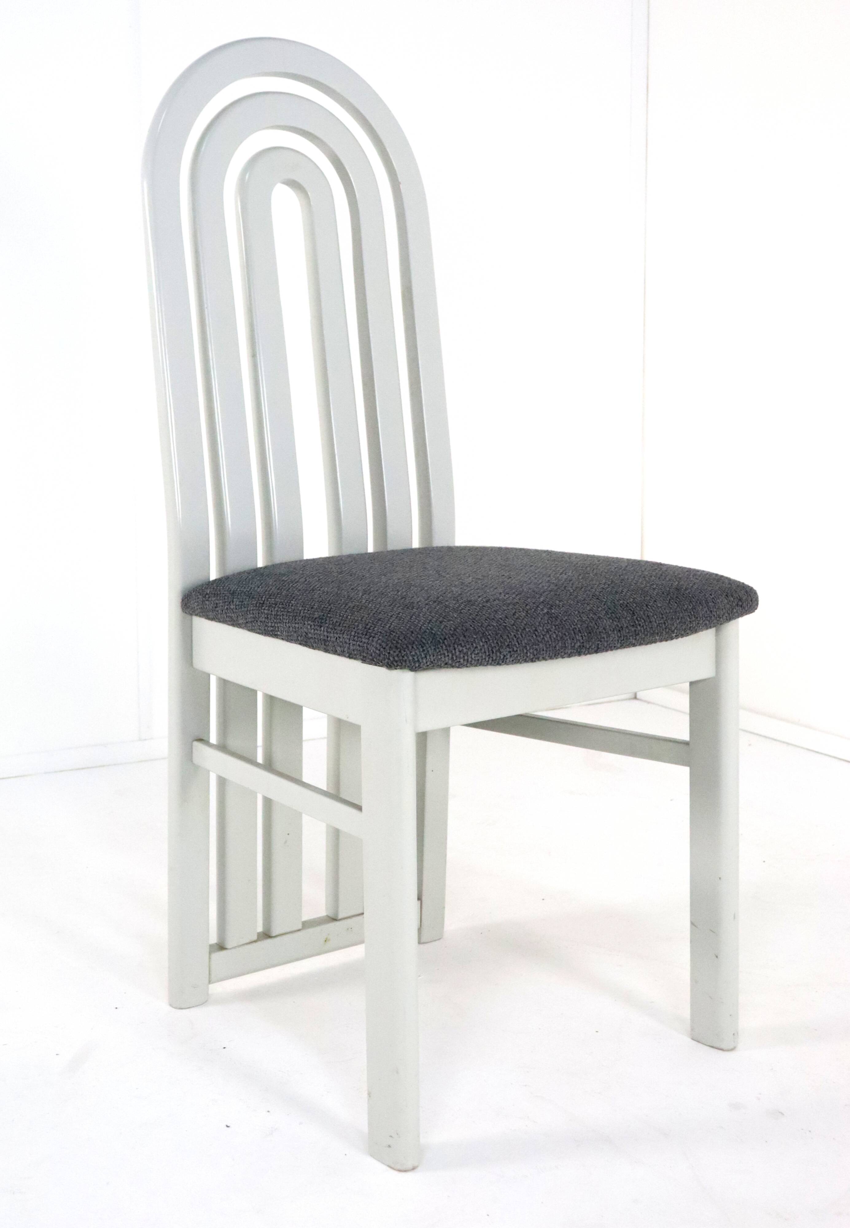 Set of 4 eighties design chairs 'Meern'