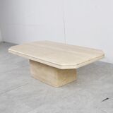 Vintage travertine coffee table, 1970s