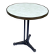 Round bistro table bar cafe terrace cast iron foot 1950