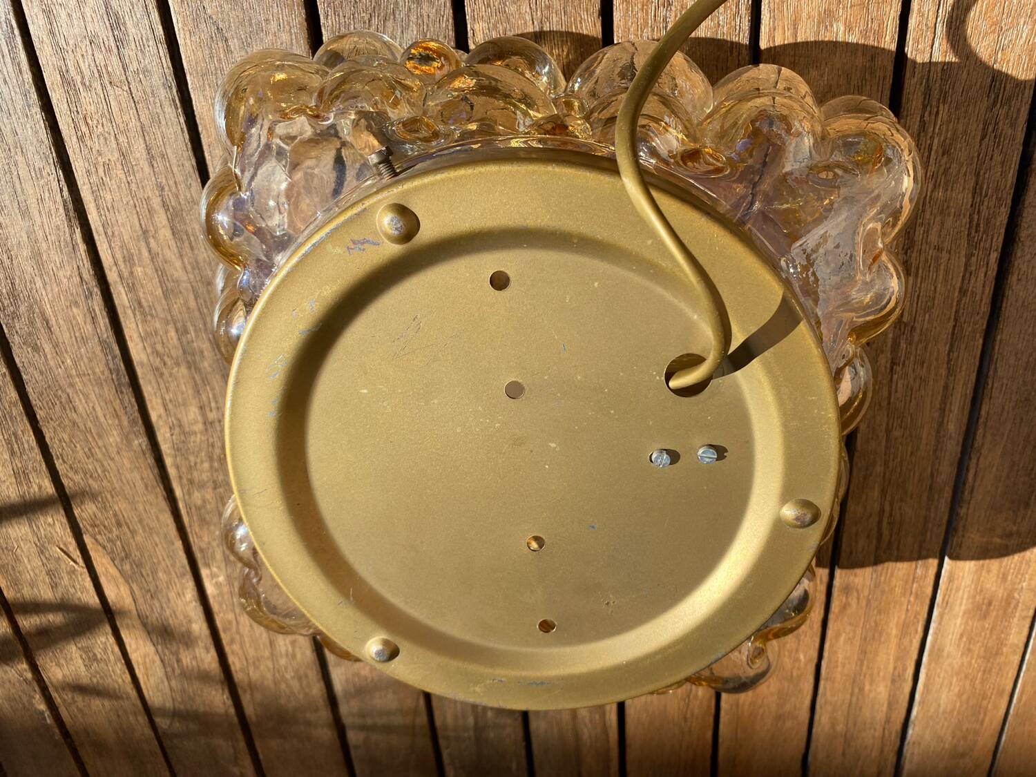 Smoked glass bubble wall light by Helena Tynell circa 1970