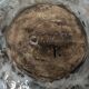 Large hollow ceramic dish signed Oliva – relief rooster decoration –