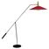 Articulated floor lamp with counterweight mid-century by Rupert Nikoll, nickel, brass.