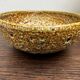 Set of 3 vases and 1 trinket tray, Honey / Fat Lava Vallauris, 1970s