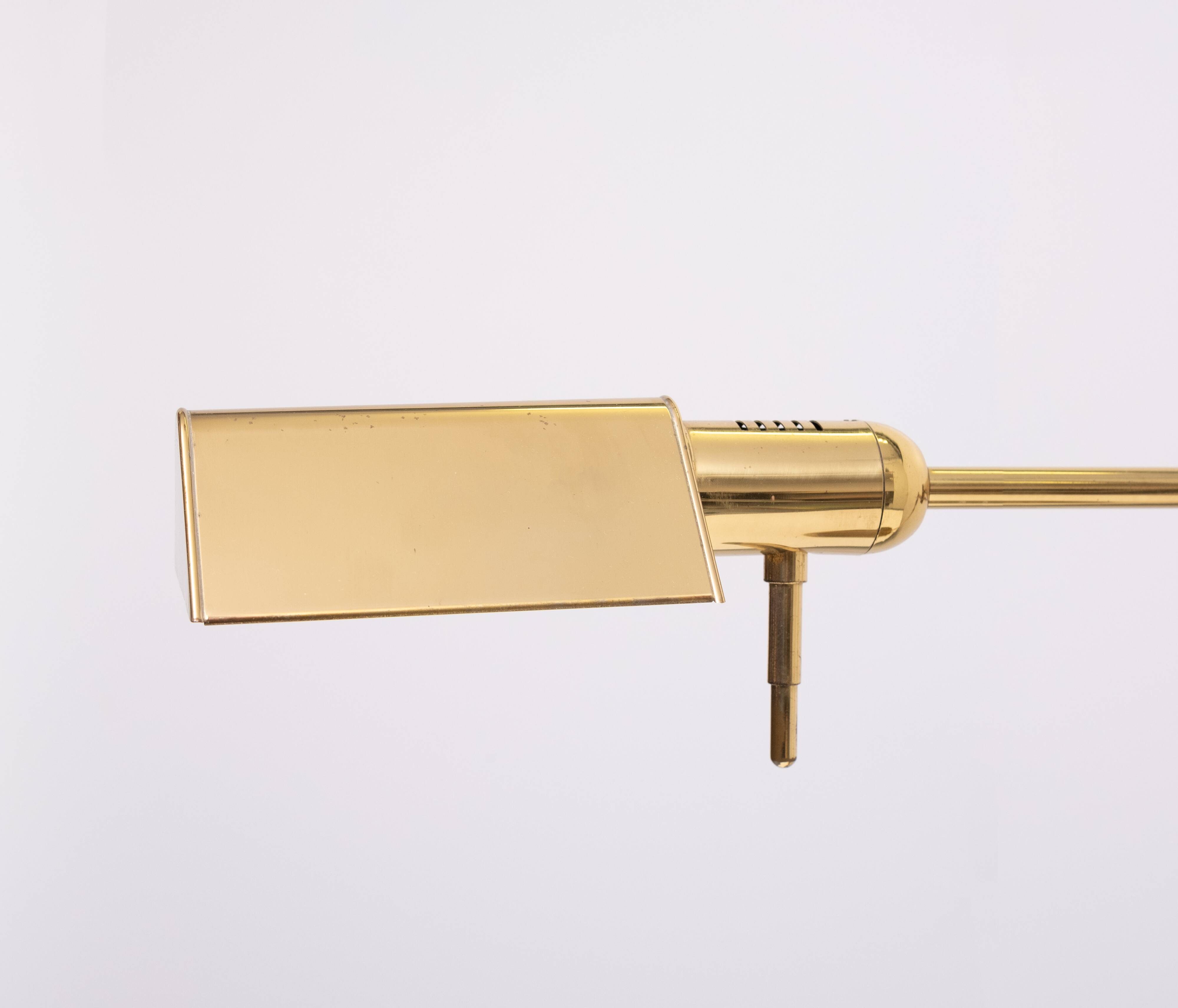 Herda Brass swing arm Desk Lamp 1980s