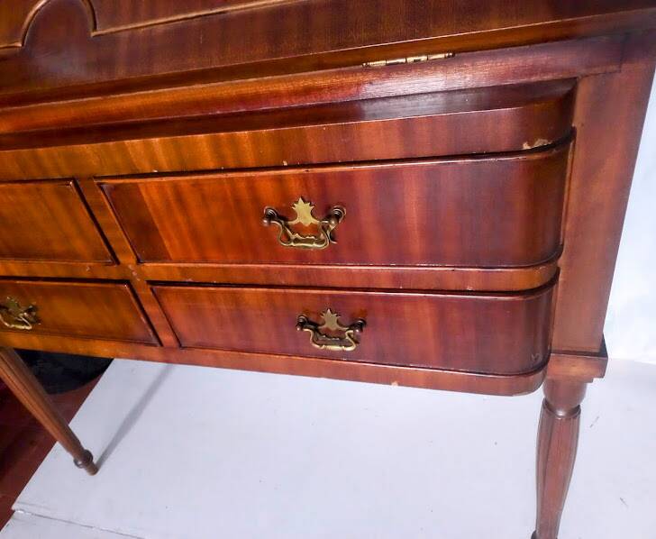 Louis XV mahogany shipowner's desk, 18th century