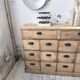 1950s pine workshop cabinet with drawers