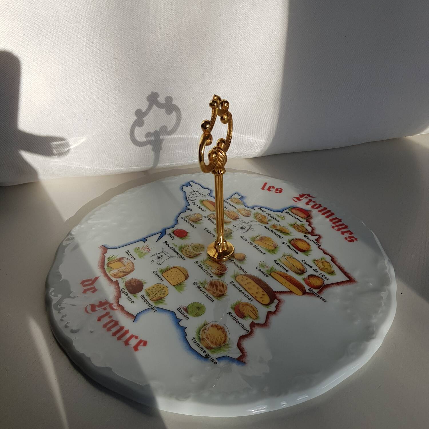 Plat de service à fromage en porcelaine de Limoges