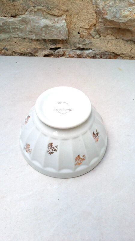 Vintage Longchamp porcelain faceted bowl