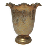 Vase pique fleurs laiton massif vintage