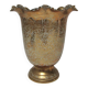 Vintage solid brass flower spike vase