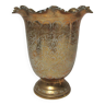Vintage solid brass flower spike vase