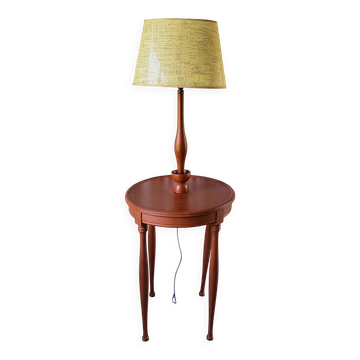 Lampadaire table patiné