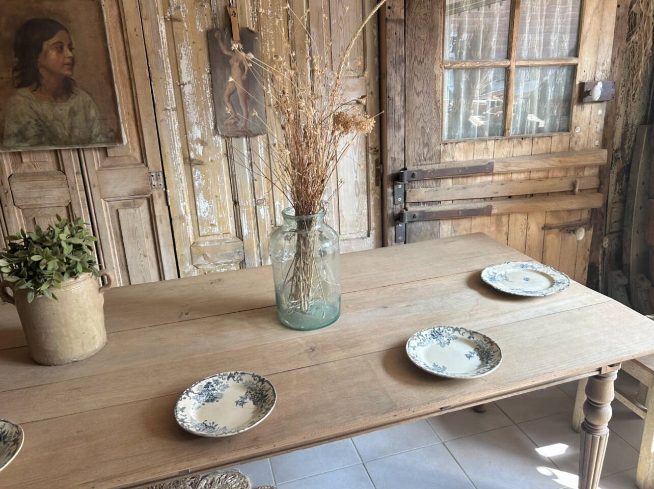 Very Large Antique Farmhouse Table – 3 Meters – Solid Oak