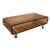 Table basse altuglas / plexiglass design Michel Dumas, Roche Bobois, v