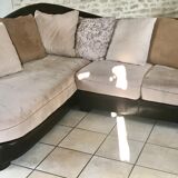 Leather art deco sofa