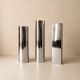 Chrome metal vases from the 1970s