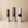 Chrome metal vases from the 1970s