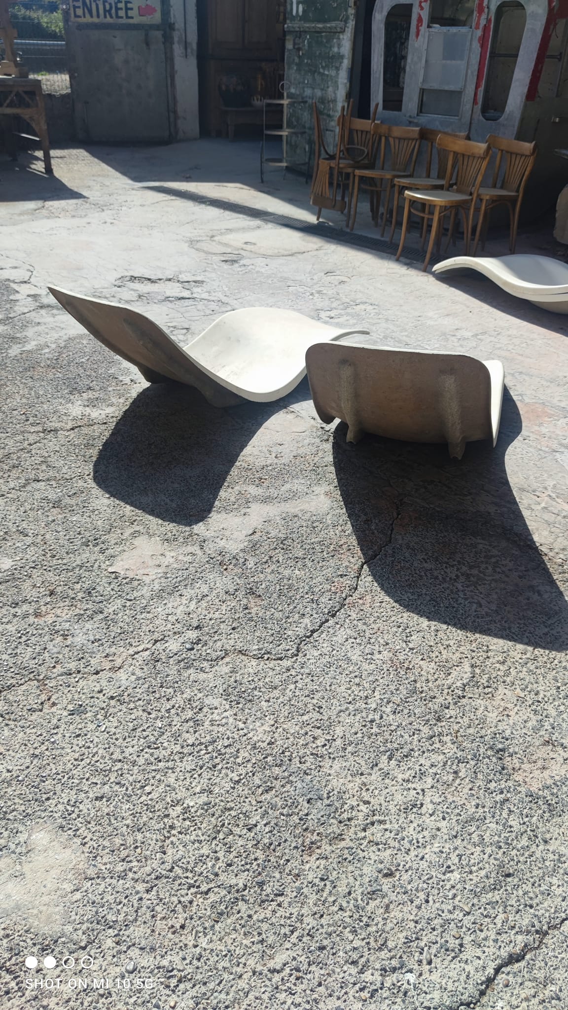 Sun lounger by Charles Zublena in polyester, circa 1960