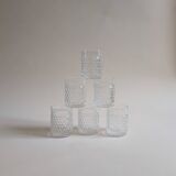 Whiskey decanter and 6 glasses