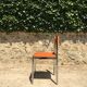 Ensemble 3 chaises acier chromé avec 1 tabouret 70’s