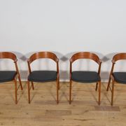 Chaises en teck danoises du milieu du siècle de Korup Stolefabrik, Danemark, 1960.