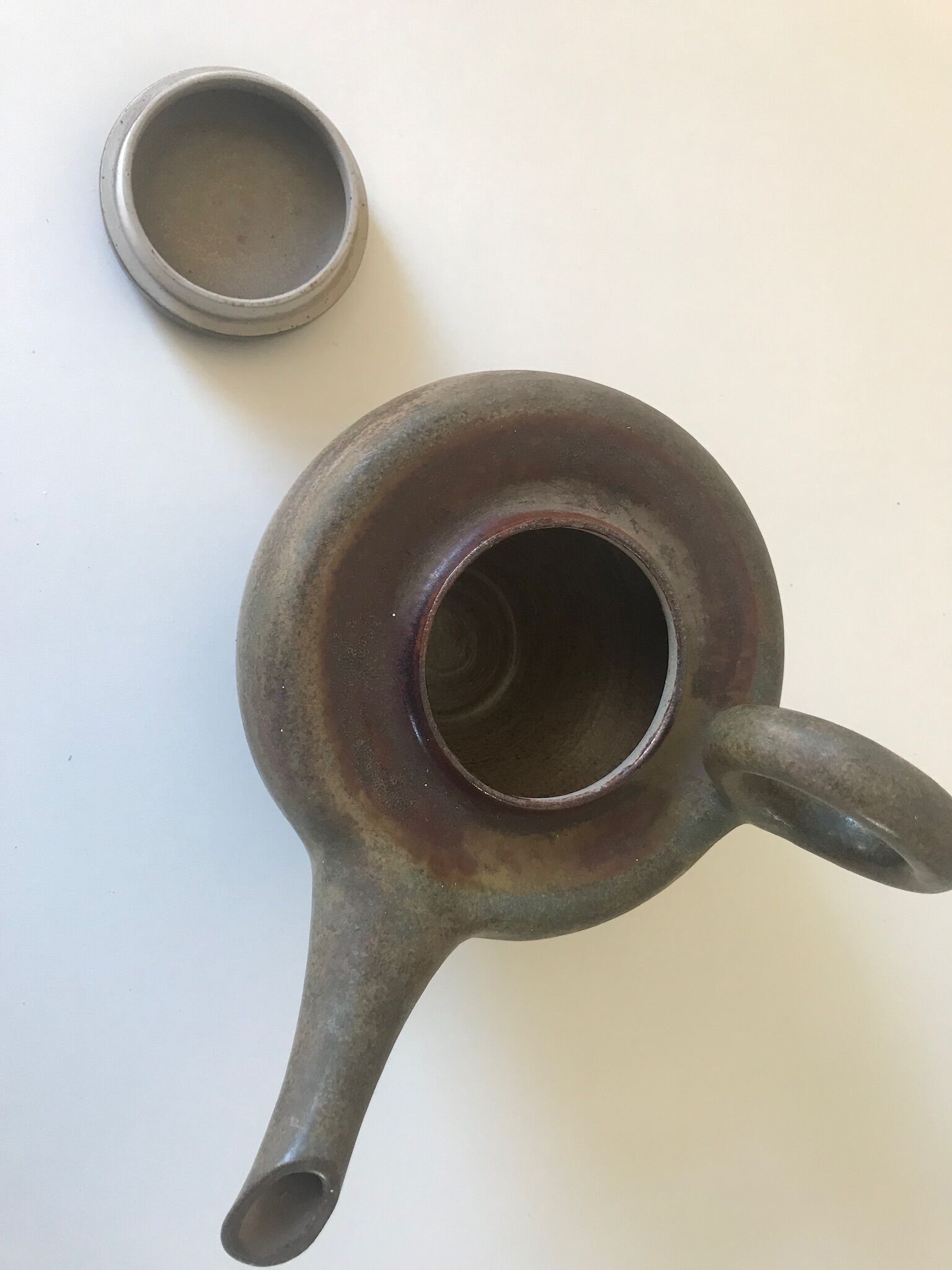 Vintage sandstone teapot by Jacques lacheny