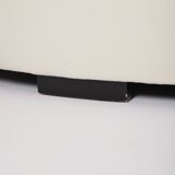 Half-moon sofa in white mohair