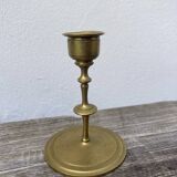 Small 19th century gilded brass candlestick