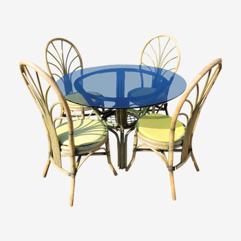 Rattan table and chairs