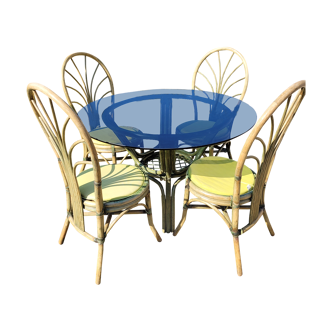 Rattan table and chairs