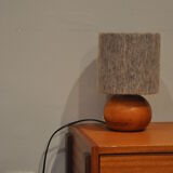 Wood and wool lamp