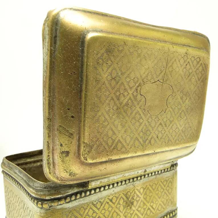 Eclectic sugar bowl, silver-plated brass, Poland, 19th century