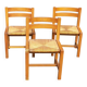 Set of 3 chairs from Regain in solid elm.