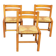 Set of 3 chairs from Regain in solid elm.