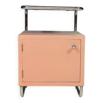Kovona Bauhaus style bedside table, 1950s, Czechoslovakia