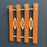 Orange wall unit Coat rack 1970s by ED Design
