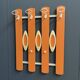 Orange wall unit Coat rack 1970s by ED Design