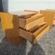 Pair of bedside tables, vintage rattan side furniture 1960