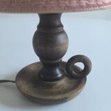 Table lamp in turned wood
