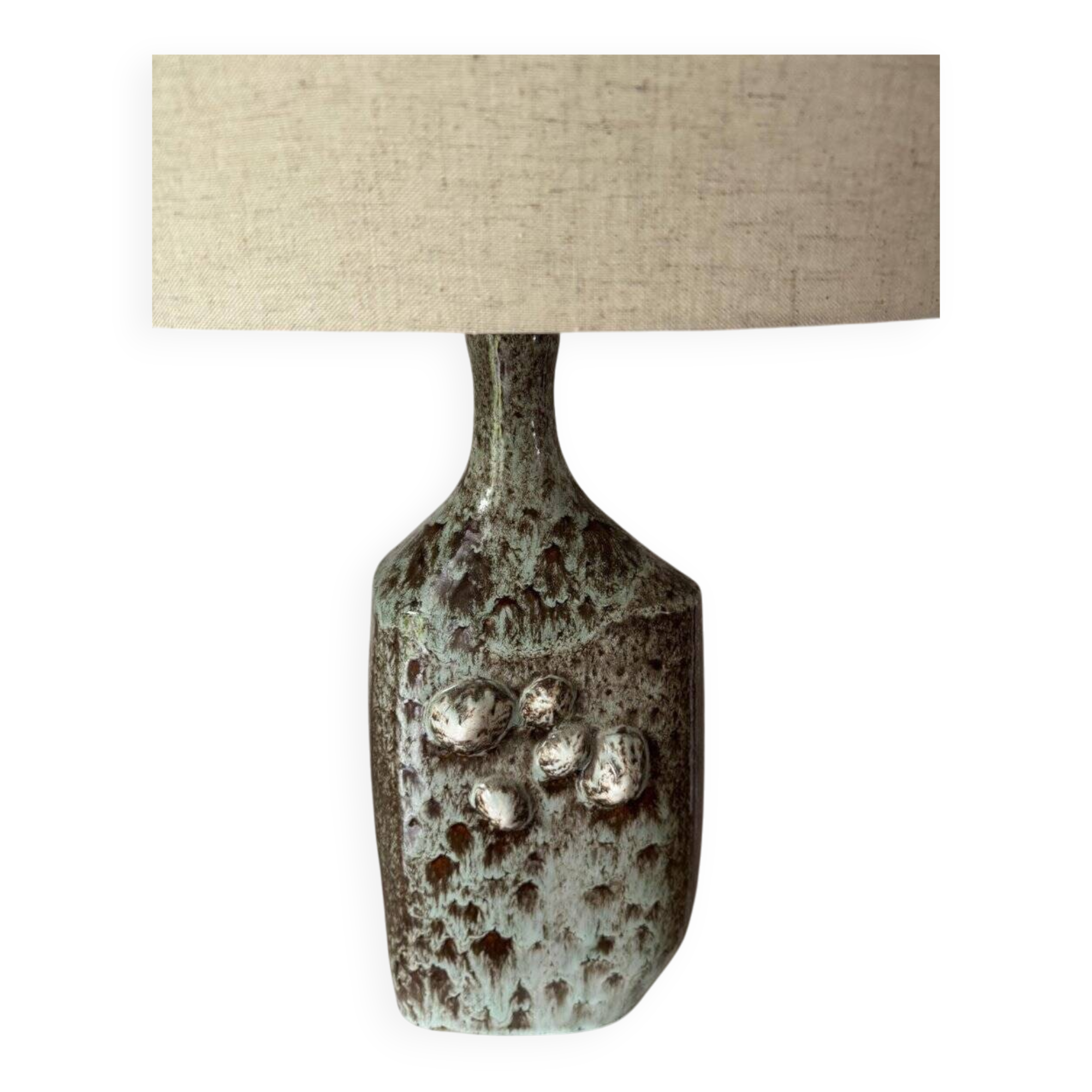 Danish studio ceramic lamp foot, 1960s