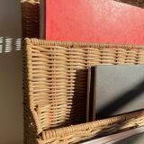 Vintage rattan storage basket