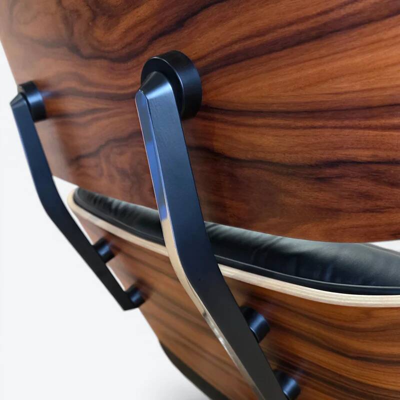 Black & Palisander Santos Herman Miller Original Eames Lounge Chair & Ottoman